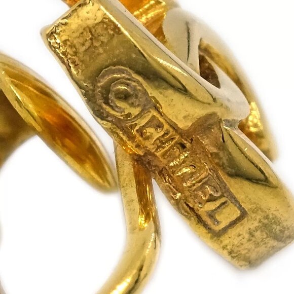 Chanel CC Earrings Clip-On Gold - Picture 6 of 9